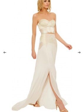Mara Hoffman Ivory Pleated Skirt